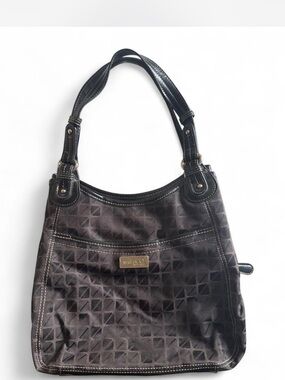 Y2K Nine & Co. Dark Brown Geometric Shoulder Bag